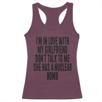 I'm In Love With My Girlfriend Don't Talk To Me Racerback Tank Top Funny Relationship Boyfriend Gifts - Wonder Print Shop