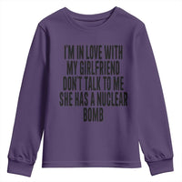 I'm In Love With My Girlfriend Don't Talk To Me Youth Sweatshirt Funny Relationship Boyfriend Gifts - Wonder Print Shop