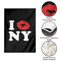 I Love NY Garden Flag Sexy Lips Red Lipstick Kiss New York Lover Travel Gift - Wonder Print Shop