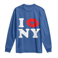 I Love NY Long Sleeve Shirt Sexy Lips Red Lipstick Kiss New York Lover Travel Gift - Wonder Print Shop