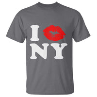 I Love NY T Shirt Sexy Lips Red Lipstick Kiss New York Lover Travel Gift - Wonder Print Shop