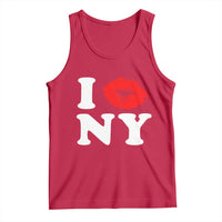 I Love NY Tank Top Sexy Lips Red Lipstick Kiss New York Lover Travel Gift - Wonder Print Shop