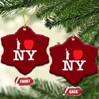 I Love NY Ceramic Ornament New York Lover Travel Gift - Wonder Print Shop