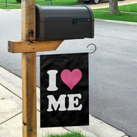 I Love Me Garden Flag Funny Self Love Pink Heart Positive Vibes - Wonder Print Shop