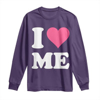 I Love Me Long Sleeve Shirt Funny Self Love Pink Heart Positive Vibes - Wonder Print Shop