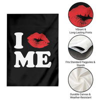 I Love ME Garden Flag Sexy Lips Red Lipstick Kiss Self Love - Wonder Print Shop