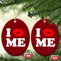 I Love ME Ceramic Ornament Sexy Lips Red Lipstick Kiss Self Love - Wonder Print Shop