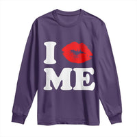 I Love ME Long Sleeve Shirt Sexy Lips Red Lipstick Kiss Self Love - Wonder Print Shop