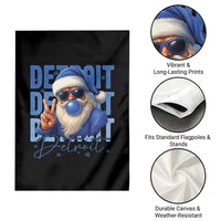 Detroit Football Christmas Garden Flag Santa Retro Lions Fan - Wonder Print Shop