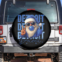 Detroit Football Christmas Spare Tire Cover Santa Retro Lions Fan - Wonder Print Shop