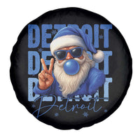 Detroit Football Christmas Spare Tire Cover Santa Retro Lions Fan - Wonder Print Shop