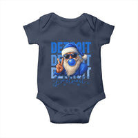 Detroit Football Christmas Baby Onesie Santa Retro Lions Fan - Wonder Print Shop