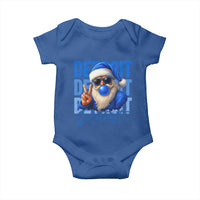 Detroit Football Christmas Baby Onesie Santa Retro Lions Fan - Wonder Print Shop