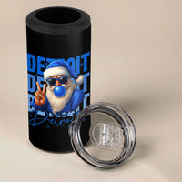 Detroit Football Christmas 4 in 1 Can Cooler Tumbler Santa Retro Lions Fan - Wonder Print Shop