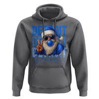 Detroit Football Christmas Hoodie Santa Retro Lions Fan - Wonder Print Shop