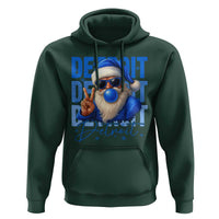 Detroit Football Christmas Hoodie Santa Retro Lions Fan - Wonder Print Shop