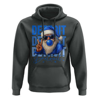 Detroit Football Christmas Hoodie Santa Retro Lions Fan - Wonder Print Shop