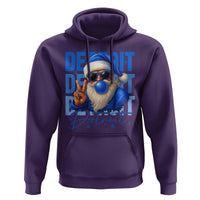 Detroit Football Christmas Hoodie Santa Retro Lions Fan - Wonder Print Shop