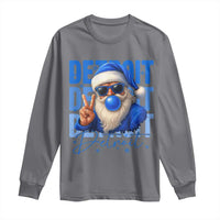 Detroit Football Christmas Long Sleeve Shirt Santa Retro Lions Fan - Wonder Print Shop