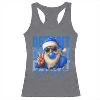 Detroit Football Christmas Racerback Tank Top Santa Retro Lions Fan - Wonder Print Shop