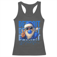 Detroit Football Christmas Racerback Tank Top Santa Retro Lions Fan - Wonder Print Shop