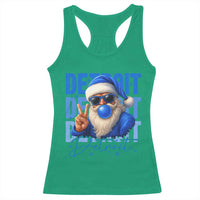 Detroit Football Christmas Racerback Tank Top Santa Retro Lions Fan - Wonder Print Shop