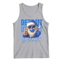 Detroit Football Christmas Tank Top Santa Retro Lions Fan - Wonder Print Shop