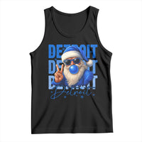 Detroit Football Christmas Tank Top Santa Retro Lions Fan - Wonder Print Shop