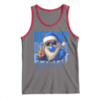 Detroit Football Christmas Tank Top Santa Retro Lions Fan - Wonder Print Shop