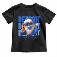 Detroit Football Christmas Toddler T Shirt Santa Retro Lions Fan - Wonder Print Shop