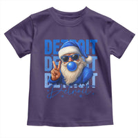 Detroit Football Christmas Toddler T Shirt Santa Retro Lions Fan - Wonder Print Shop