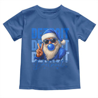 Detroit Football Christmas Toddler T Shirt Santa Retro Lions Fan - Wonder Print Shop