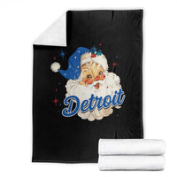 Christmas Detroit Football Throw Blanket Vintage Santa Lions Fan - Wonder Print Shop
