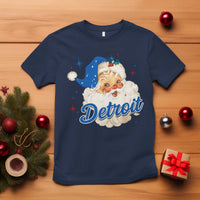 Christmas Detroit Football T Shirt Vintage Santa Lions Fan - Wonder Print Shop