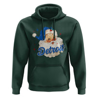 Christmas Detroit Football Hoodie Vintage Santa Lions Fan - Wonder Print Shop
