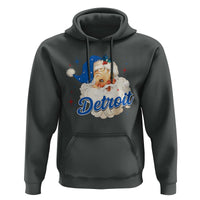 Christmas Detroit Football Hoodie Vintage Santa Lions Fan - Wonder Print Shop