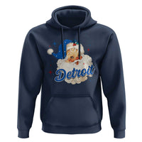 Christmas Detroit Football Hoodie Vintage Santa Lions Fan - Wonder Print Shop