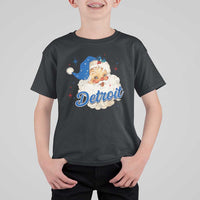 Christmas Detroit Football T Shirt For Kid Vintage Santa Lions Fan - Wonder Print Shop