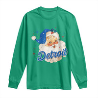 Christmas Detroit Football Long Sleeve Shirt Vintage Santa Lions Fan - Wonder Print Shop