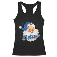 Christmas Detroit Football Racerback Tank Top Vintage Santa Lions Fan - Wonder Print Shop