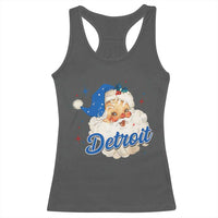 Christmas Detroit Football Racerback Tank Top Vintage Santa Lions Fan - Wonder Print Shop