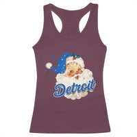 Christmas Detroit Football Racerback Tank Top Vintage Santa Lions Fan - Wonder Print Shop