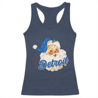 Christmas Detroit Football Racerback Tank Top Vintage Santa Lions Fan - Wonder Print Shop