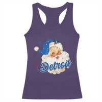 Christmas Detroit Football Racerback Tank Top Vintage Santa Lions Fan - Wonder Print Shop