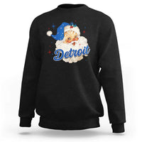 Christmas Detroit Football Sweatshirt Vintage Santa Lions Fan - Wonder Print Shop