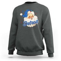 Christmas Detroit Football Sweatshirt Vintage Santa Lions Fan - Wonder Print Shop