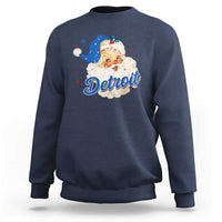 Christmas Detroit Football Sweatshirt Vintage Santa Lions Fan - Wonder Print Shop