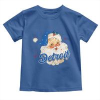 Christmas Detroit Football Toddler T Shirt Vintage Santa Lions Fan - Wonder Print Shop