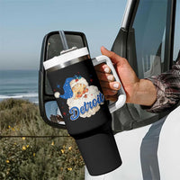 Christmas Detroit Football Tumbler With Handle Vintage Santa Lions Fan - Wonder Print Shop