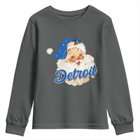 Christmas Detroit Football Youth Sweatshirt Vintage Santa Lions Fan - Wonder Print Shop